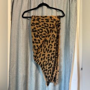 Cheetah Print Triangular Scarf